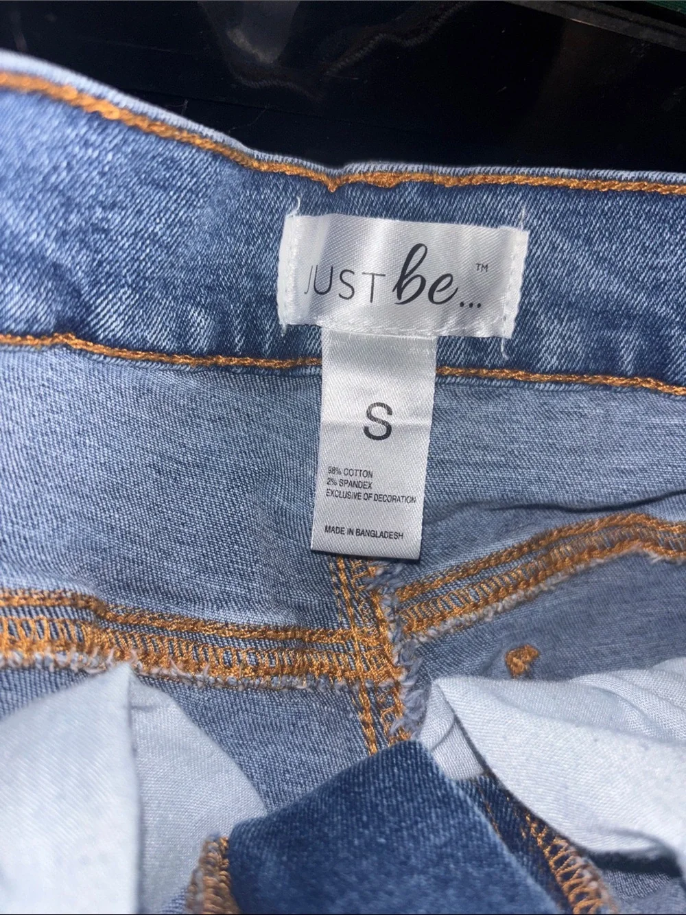 just be denim shorts